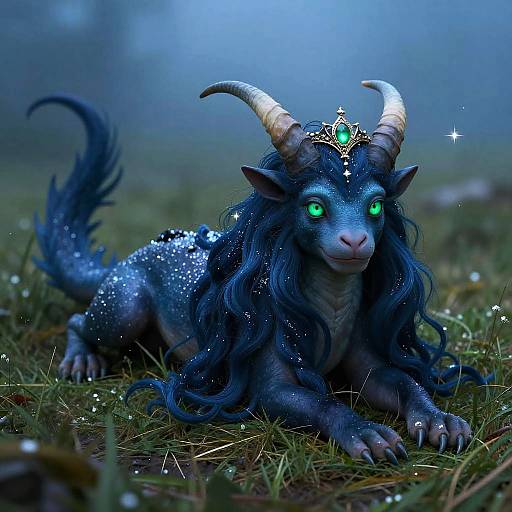 Mysterious Enchanting Kelpie in Grass