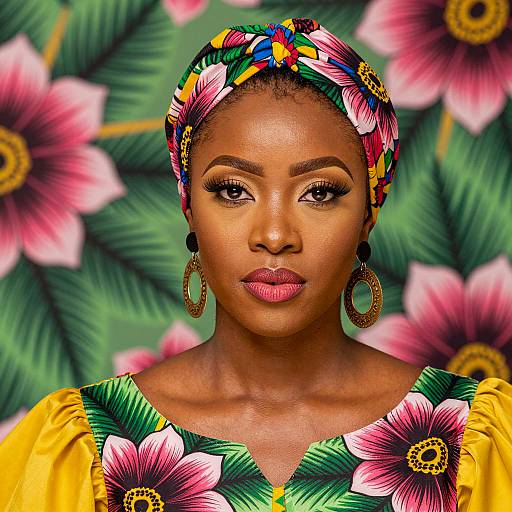 Vibrant Portrait of a Fashionable Woman