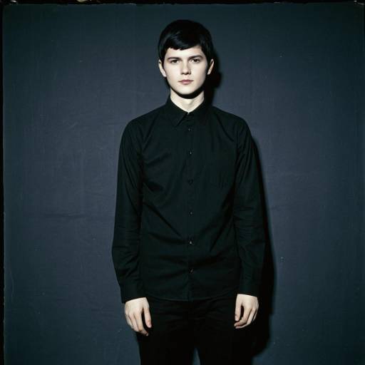 Person in Black Shirt with Short Dark Hair
