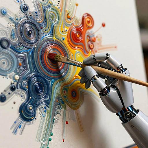 Futuristic Robotic Hand Painting