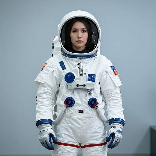 Woman in Space Suit Portrait