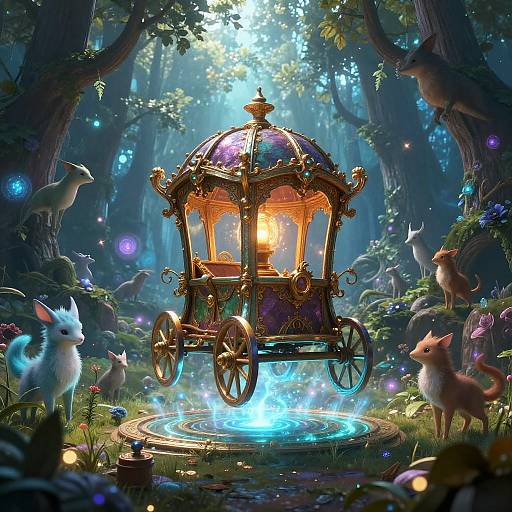 Mystical DnD Cart over Magical Portal