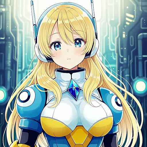 Illustration of Alia (mega man), mega man (series) in the style of Sakura oriko