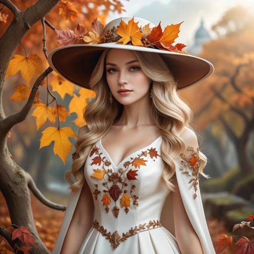 Elegant Autumn Portrait of a Young Woman