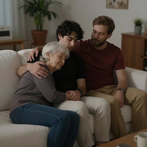 Cozy Evening on a White Couch