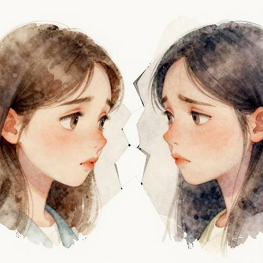 Contrasting Emotions in Broken Frame