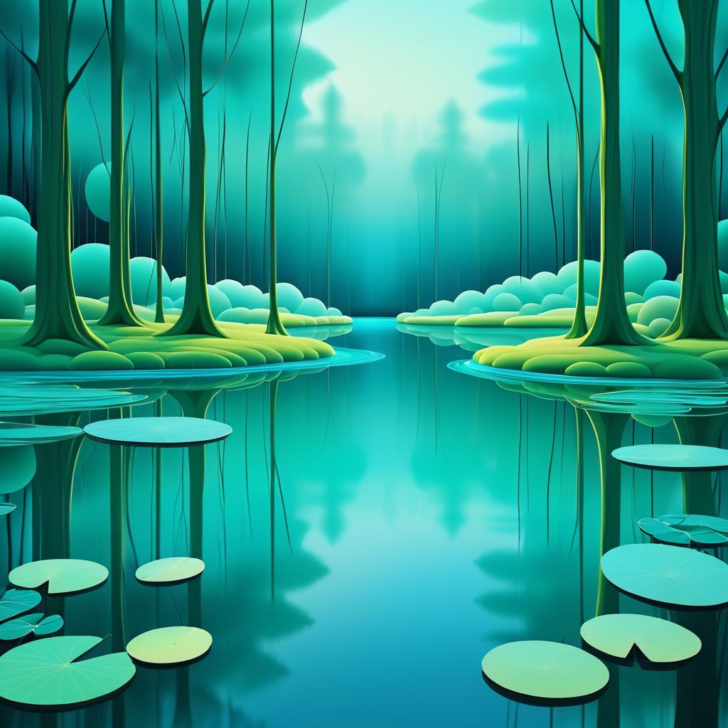 Surreal Tranquility in a Serene Forest