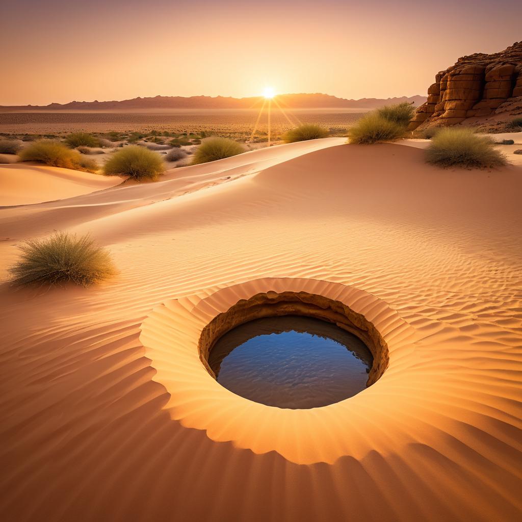 Enchanting Desert Landscape at Sunset