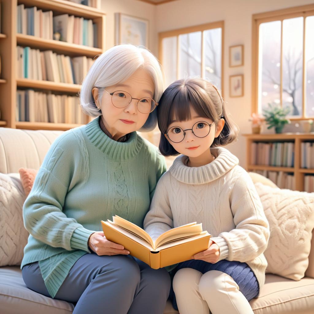 Warm Moments: Grandma and Granddaughter