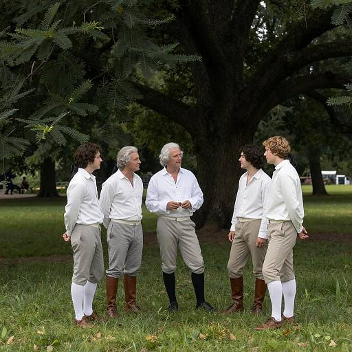 Eighteenth-Century Group Portrait in Park