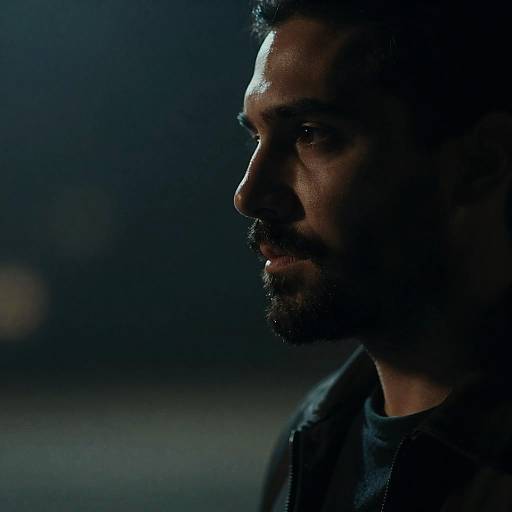 Moody Cinematic Beard Portrait