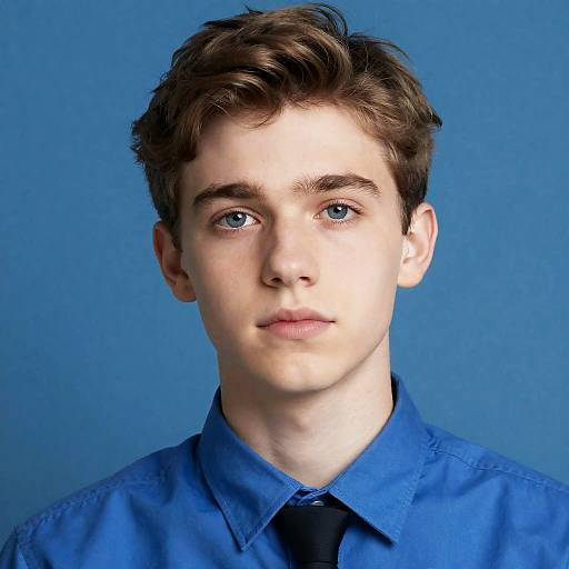 Portrait of a Young Man in Blue