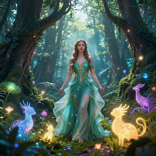 Mystical Forest Guardian in Enchanted Woods
