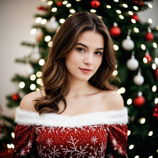 Charming Christmas Dress with Tree