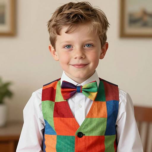 Retro Fancy Dress Boy Portrait