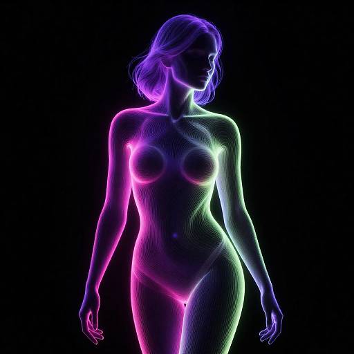 Iridescent Silhouette of Freedom