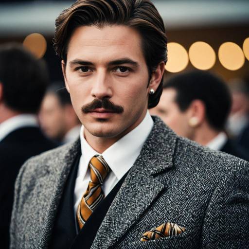 Elegant Man in Vintage Formal Attire