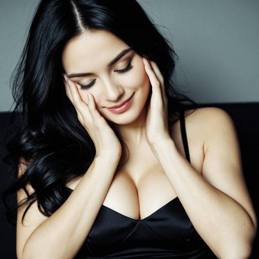 Elegant Woman in Black Dress Portrait