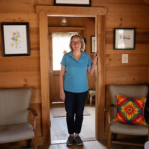 Serene Portrait in Rustic Prayer House