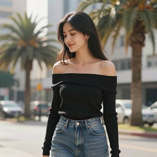 Young Woman in Urban Sunlight