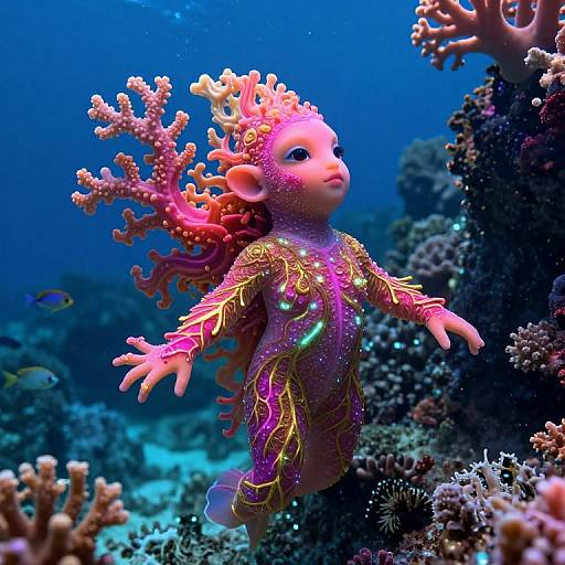 Mystical Underwater Coral Spirit