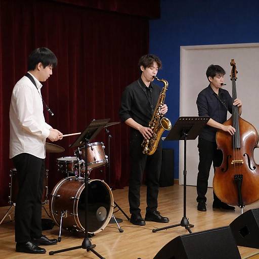 Live Jazz Band Performance on Stage