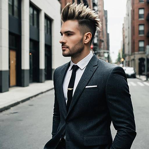 Textured Faux Hawk Urban Fashion Editorial