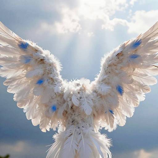 Dreamy Close-Up of Angel Wings