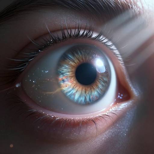 Cinematic Porcelain Eye Cosmos