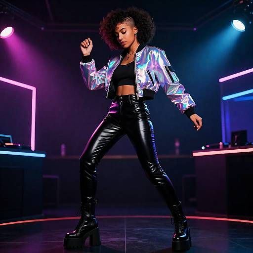 Futuristic Afro Techno Dancer