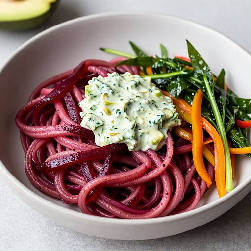 Beet Noodle and Chard Salad