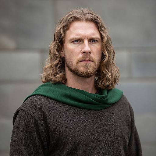 Medieval-Inspired Rugged Man Portrait