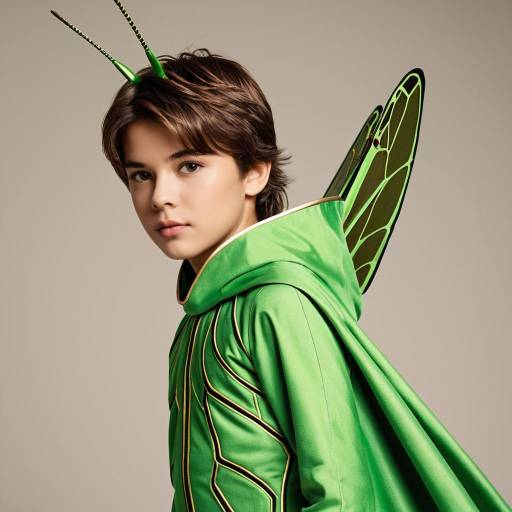 Realistic Boy Cosplaying as Grasshopper