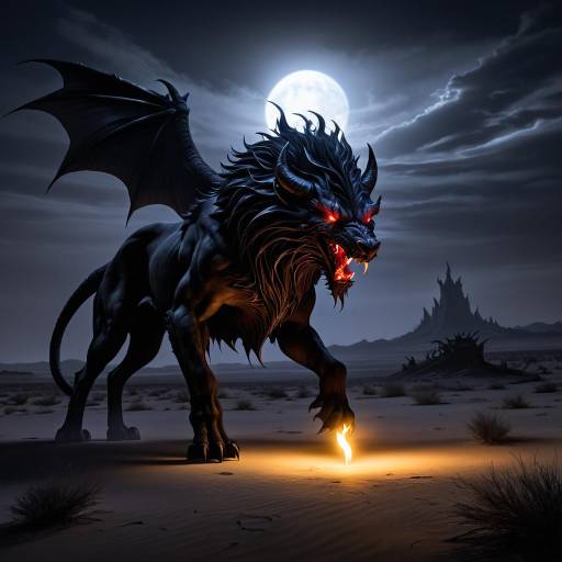 Hyper-Realistic Chimera-Vampire Wasteland Scene