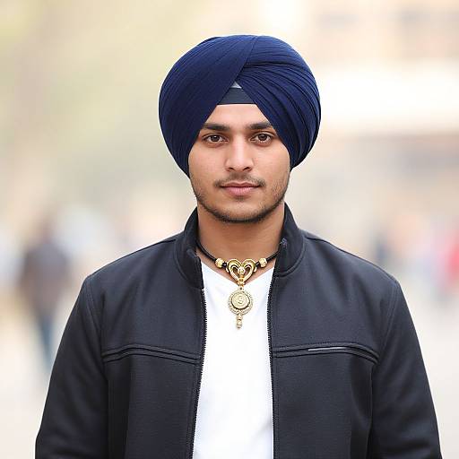 Kashmiri Boy in Traditional Attire