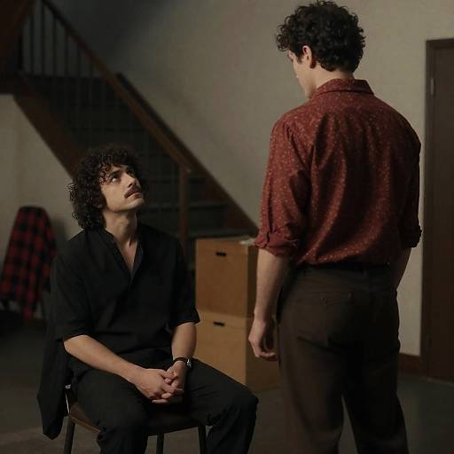 Candid Moment in Dimly Lit Room