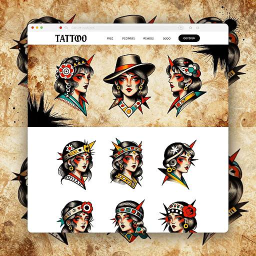 Artistic Tattoo Generator Website UI