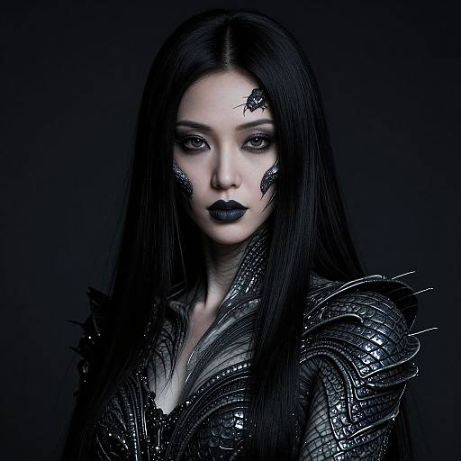 Amano Yoshitaka Style Dark Portrait