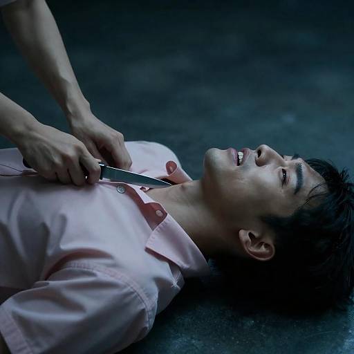 Man on Back With Knife Threat