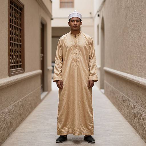 Young Sheik in Traditional Alley