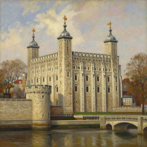 Oil Painting of Tower of London