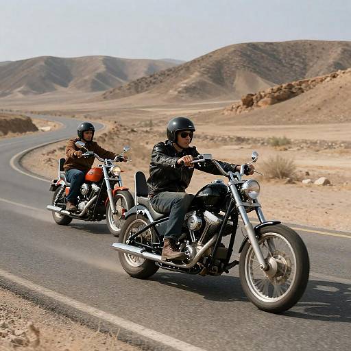 Motorcyclists on Desert Adventure