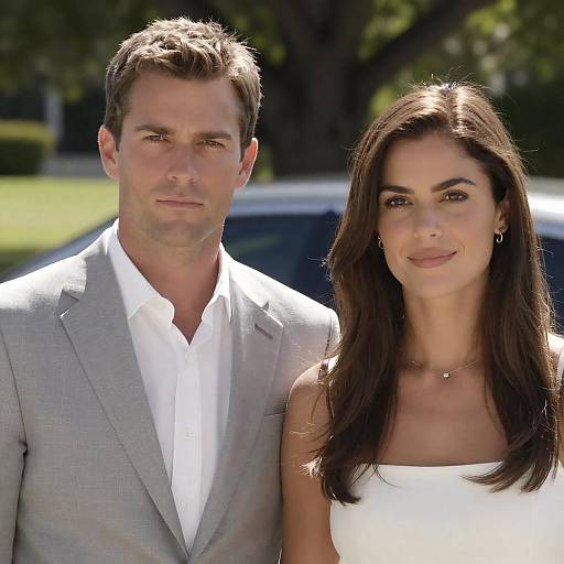 Elegant Portrait of a Couple Outdoors