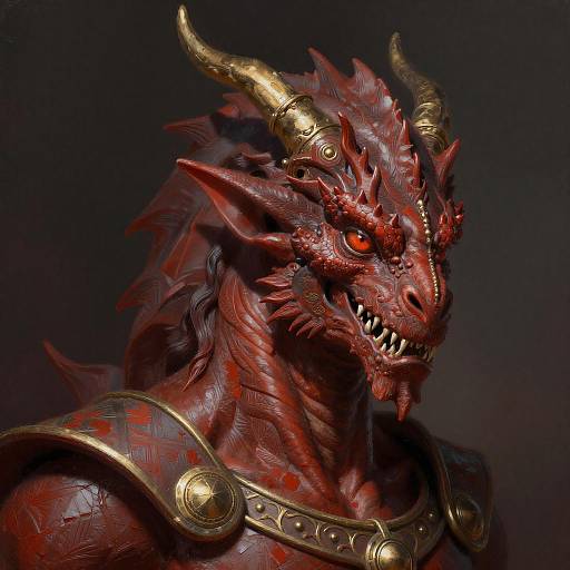 Close-Up Portrait of a Mycenaean Dragonborn