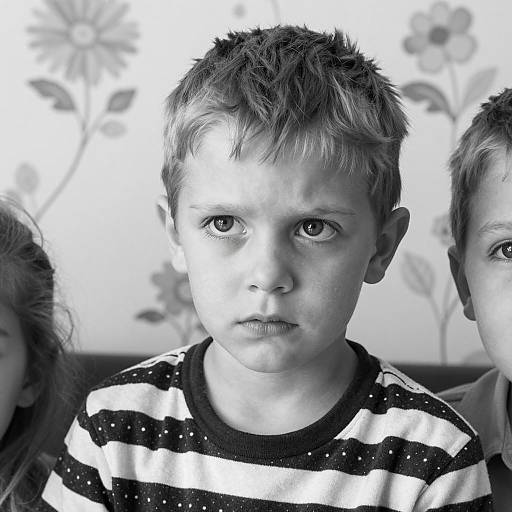 Intense Gaze: Black and White Portrait