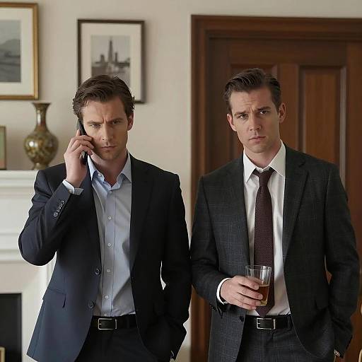 Two Men in a Room: Contrast in Attire