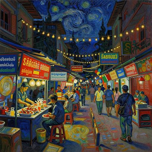 Van Gogh Mumbai Night Bazaar