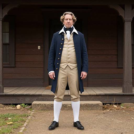 Man in American Colonial Outfit