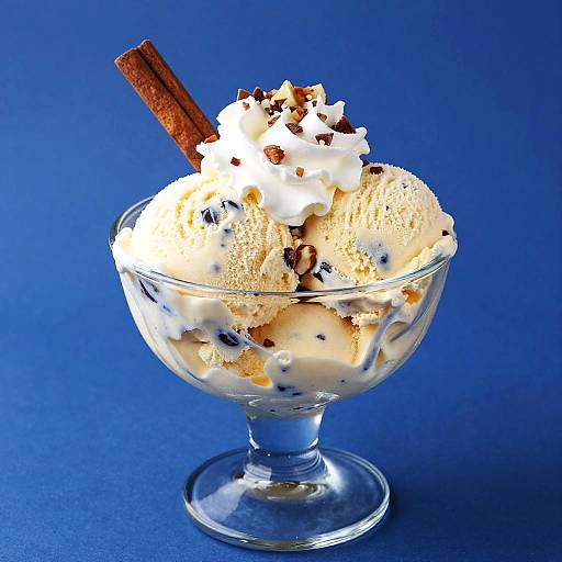 Vanilla Ice Cream with Chocolate and Cinnamon