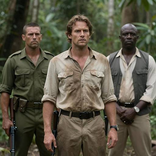 Tense Trio in Dense Jungle Photograph